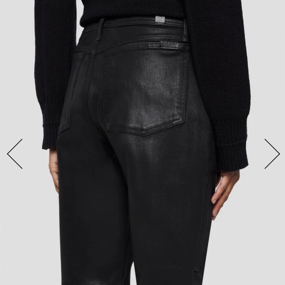 7 for All Mankind Darted Waxed Joggers - Picture 4 of 14